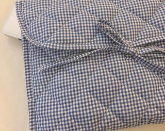 Gingham White/Blue with Laces - Business Laptop Briefcase | Office Bag | University Bag | Laptop Bag for Women | Men Laptop Bag | Work Bag |