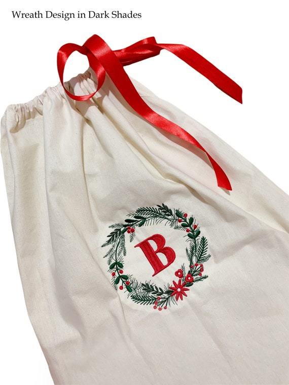 Personalisierte Weihnachten Santa Sack Luxus Festliches Monogramm Gestickter Weihnachtsmann Spielzeug Sack Niedlichen Rentier Von Santa Geschenk Strumpf UK Etsy