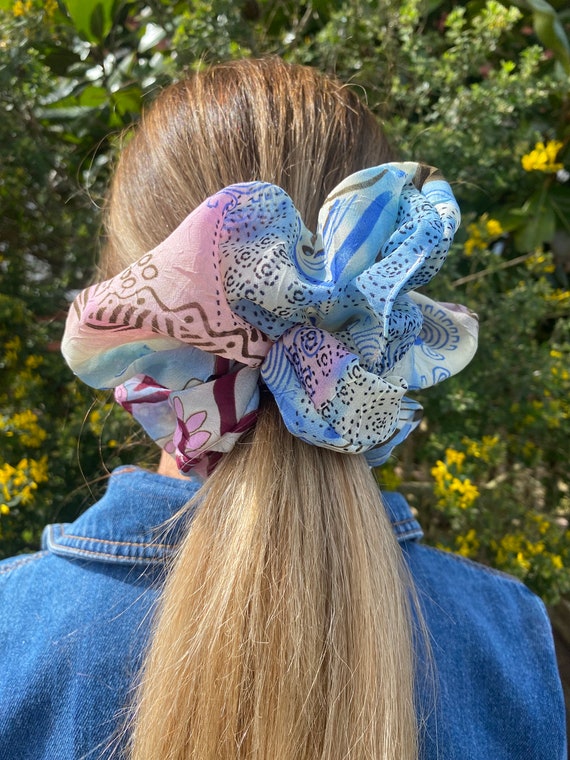 Crepe Giant Scrunchie - Great for Thick Hair - XXL or Regular