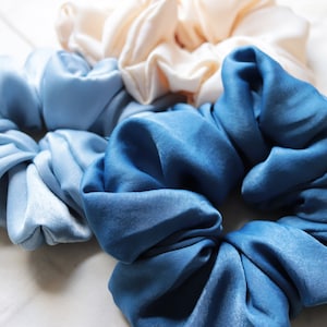 Silky Velvet Giant Scrunchie - Great for Thick Hair - XXL Scrunchie Style - Gifts for Her Under 10 - Handmade in the UK