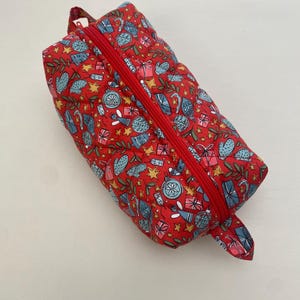 Handgemaakt potloodetui in doos / Liberty-etui in beperkte oplage - multifunctionele opberger met voering en ritssluiting - kerstcadeau