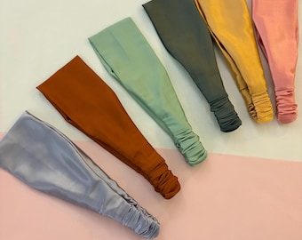 Satin Turban Style Headband for All Hair Types, Men and Women - Fashionable, Comfortable Headband for the Gym or Everyday Wear