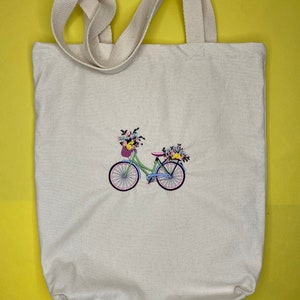 Tote bag with zipper, Eco friendly reusable grocery tote bag, handmade gift for her, canvas tote bag, large handbag, handmade  in Uk