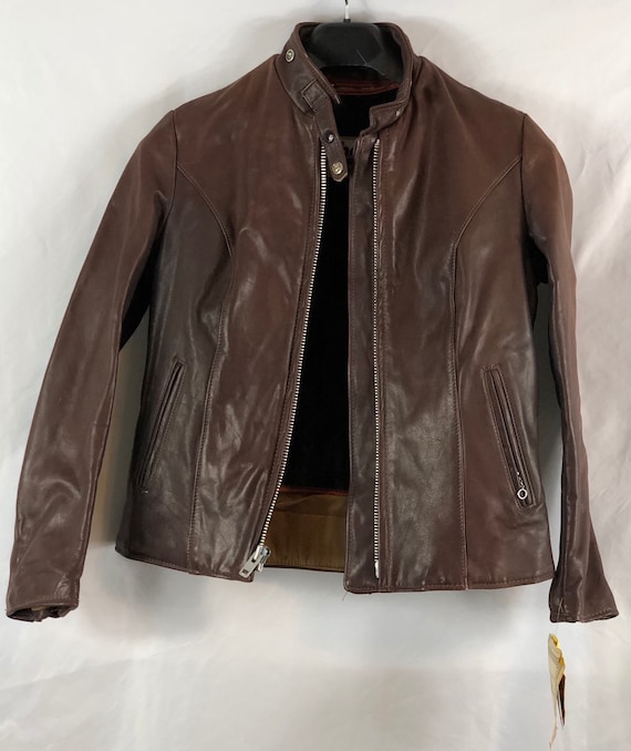 Vintage Women’s Leather Motorcycle Jacket Schott