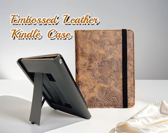 Vintage phoenix flower embossed leather Kindle case,Kindle 12th Gen 6&quot; Paperwhite 12th Gen case,Paperwhite 11th Gen,Kindle Colorsoft,Kobo