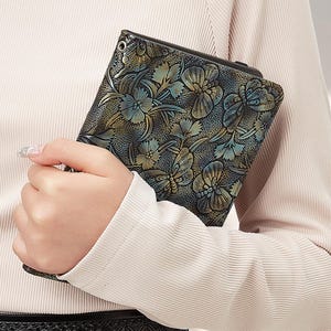 Custodia in pelle con stampa retrò a forma di libellula e fiore per Kobo Clara Colour,Libra Colour Kobo Libra H2O Kobo Nia Kobo Clara 2E Custodia Kobo Libra 2