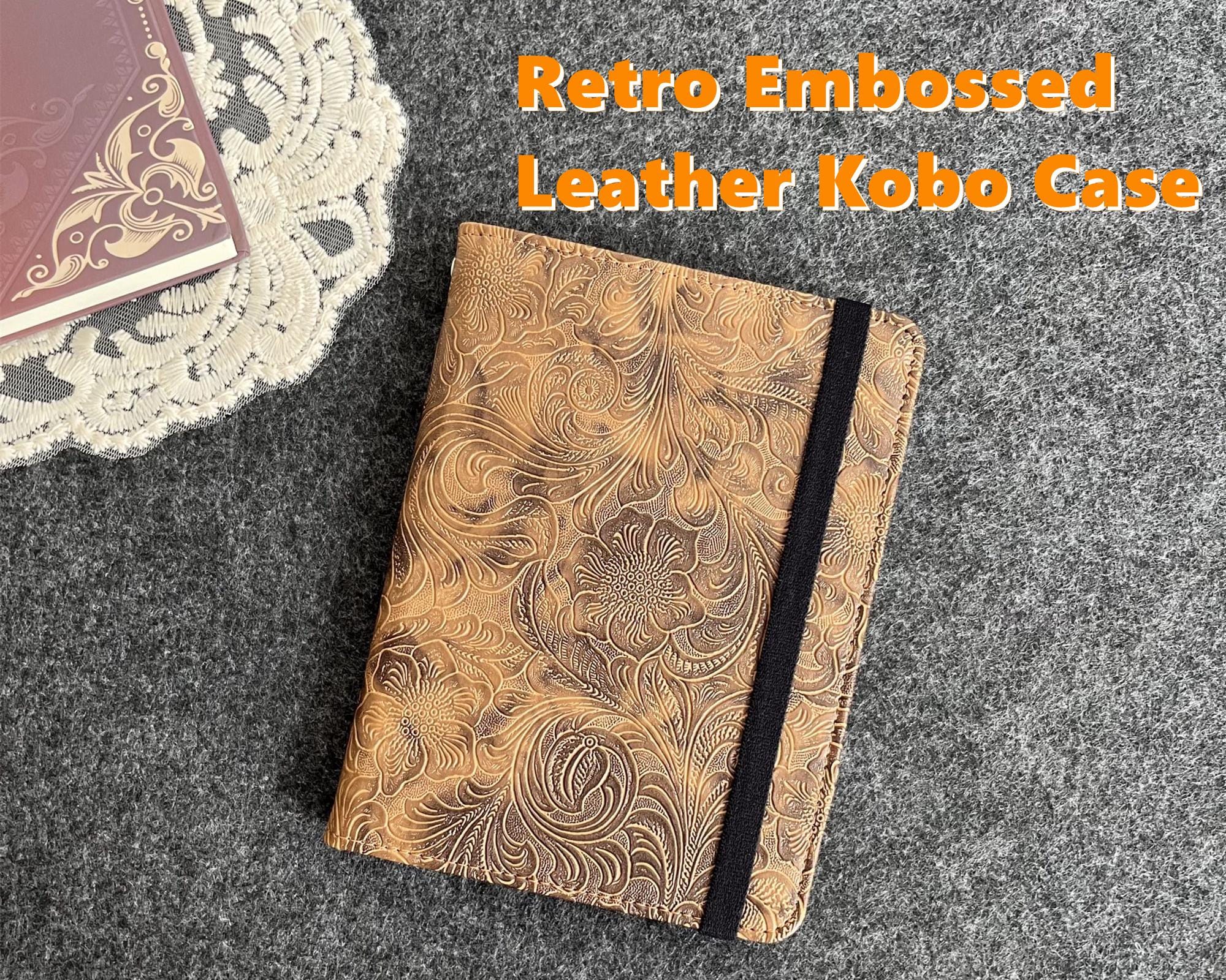 Retro phoenix flower embossed leather Kobo case with stand for Kobo Clara Colour,Libra Colour Libra H2O Kobo Nia Kobo Clara 2E Kobo Libra 2