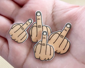 Middle finger jibbitz Clearance