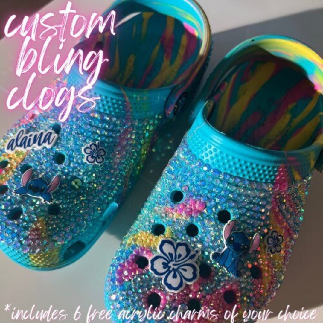 Custom Bling Kids Crocs 6 Custom Acrylic Charms Etsy