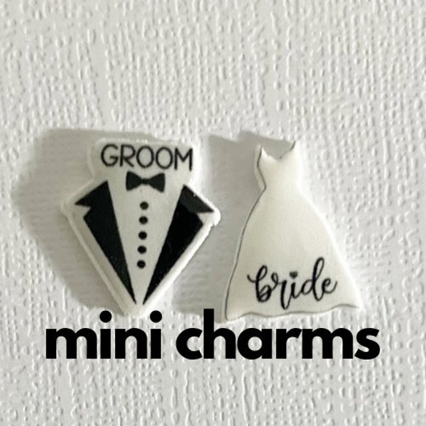 mini wedding party shoe charms