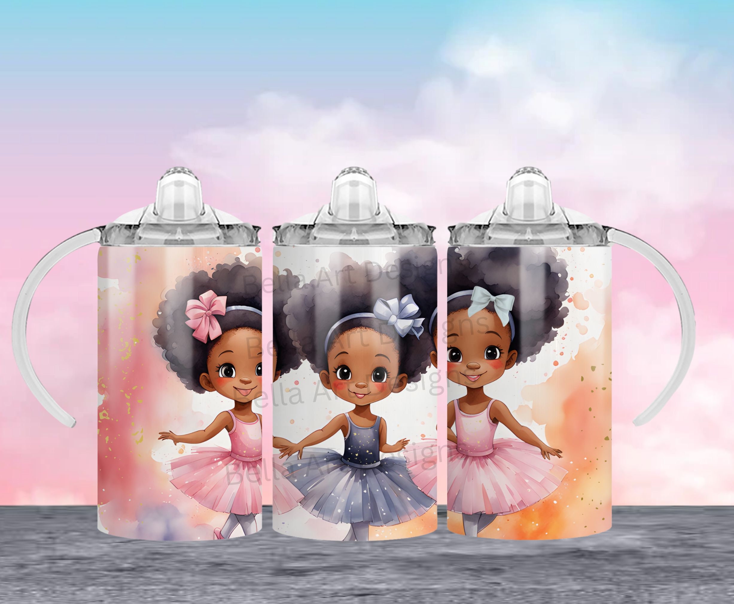 Ballerina 12 Oz Kids Fliptop Sippy Cup Tumbler Wrap 12 Oz Straight ...