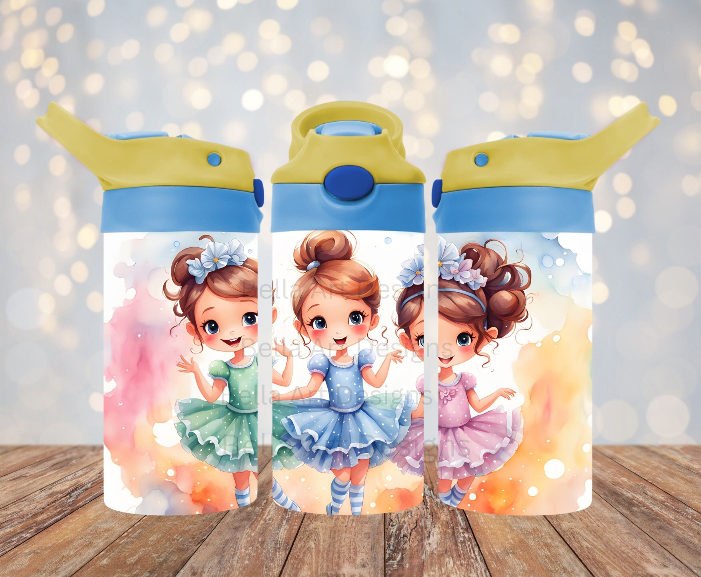 Ballerina 12 Oz Kids Fliptop Sippy Cup Tumbler Wrap 12 Oz Straight ...