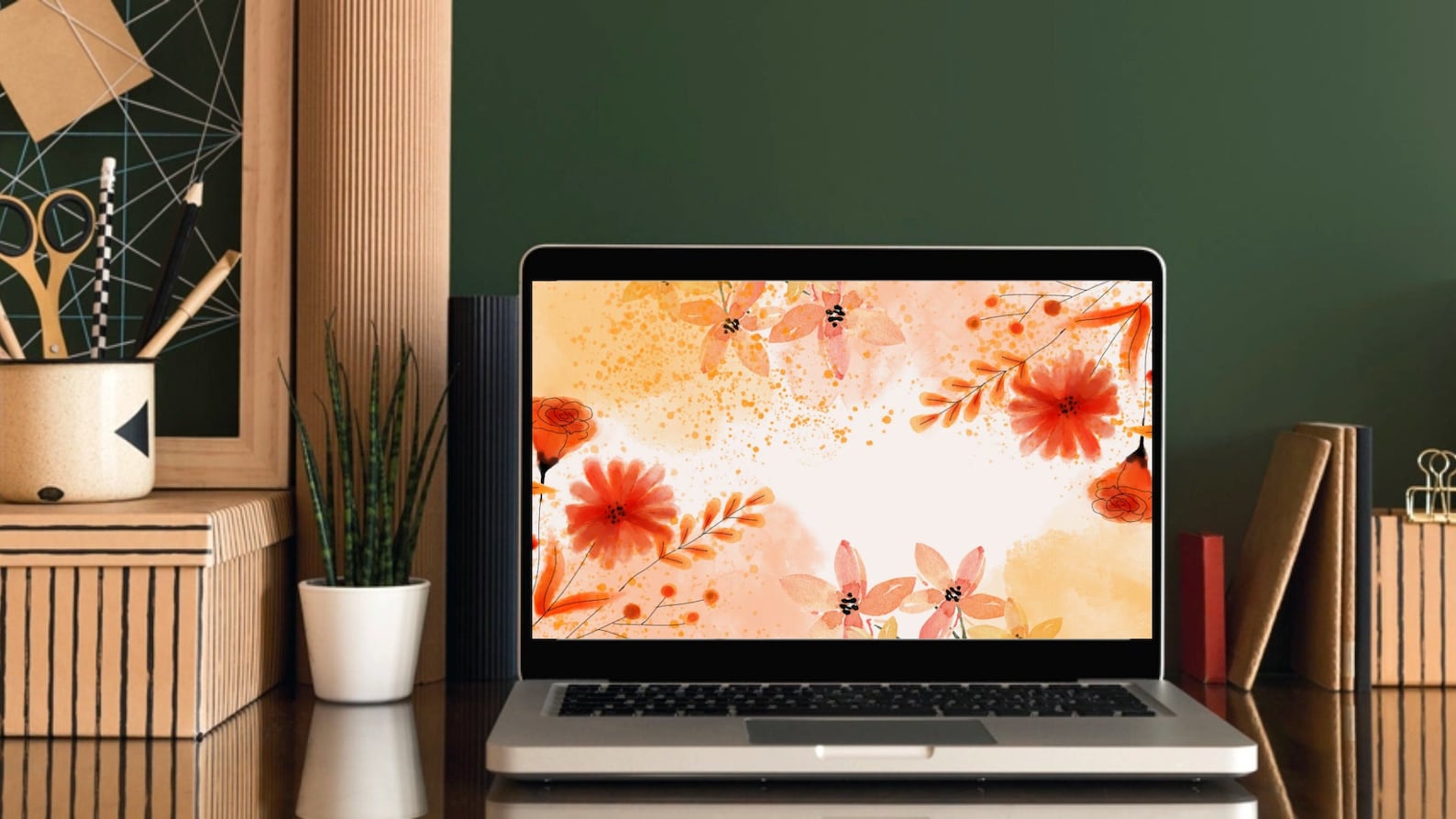 Floral Desktop Wallpaper Minimalist Flower - Etsy