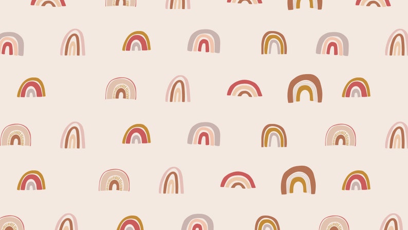 Rainbow Boho Desktop Wallpaper - Etsy