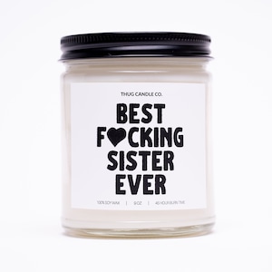 Best Sister Ever Gift, Big or Little Sister in Law Birthday Present Gift for Sister Soy Candle