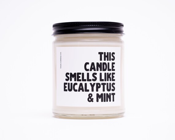 Eucalyptus and Mint Vegan Candle Soy Natural Soy Wax Candle | Etsy