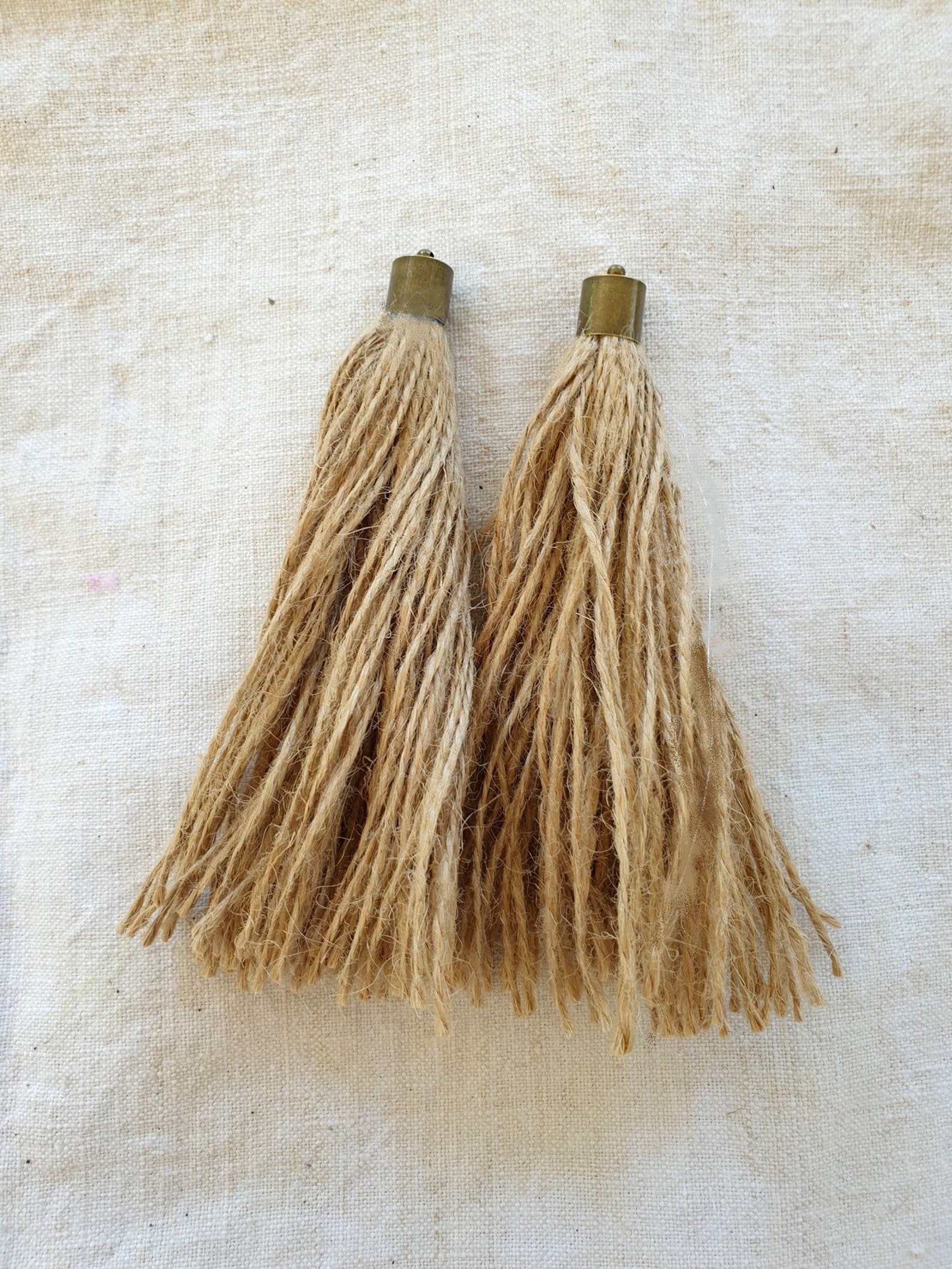 Large jute tassesl with beadcapmacrame boho tassels handmade Etsy