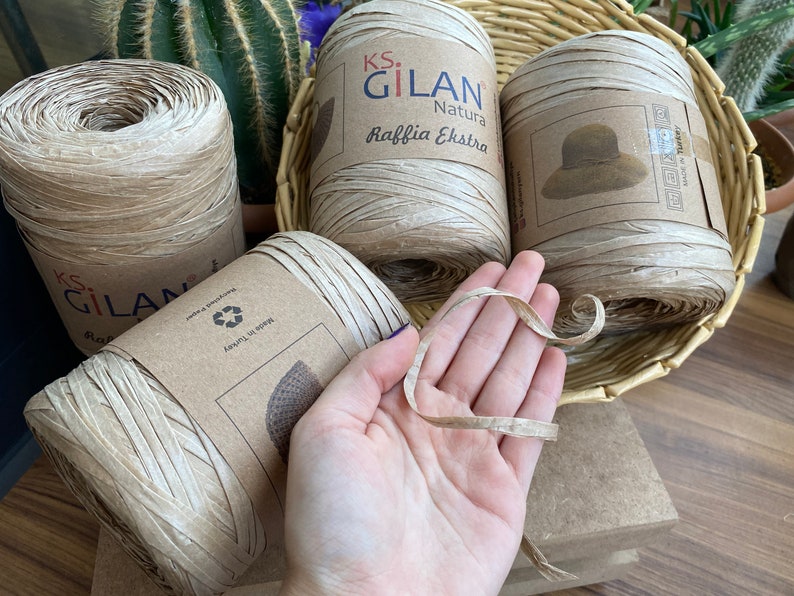 250 Grams Raffia Yarn Crochet Bag Raffia Yarn Raffia Paper Etsy