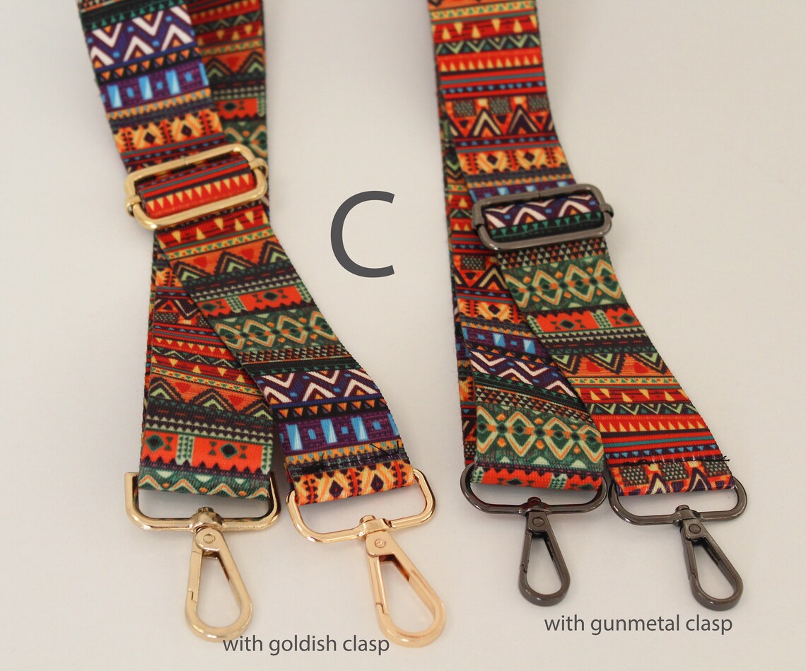 Adjustable Cotton Canvas Nylon Bag Strap Adjustable Colorful Etsy