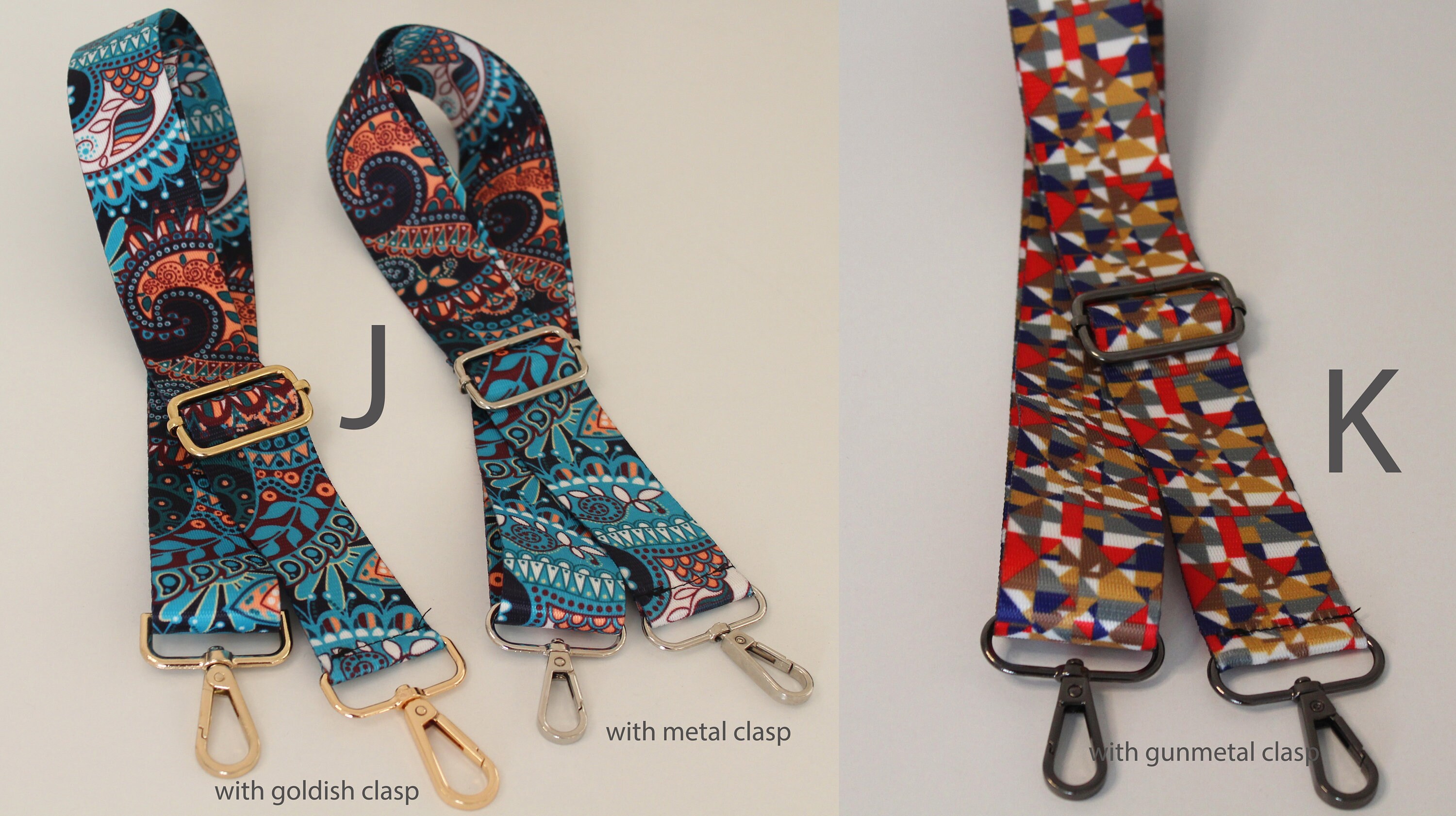 Adjustable Cotton Canvas Nylon Bag Strap Adjustable Colorful Etsy