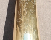 WW2 Trench Art Brass Vase 75MM M5 A1 Artillery Shell Casing