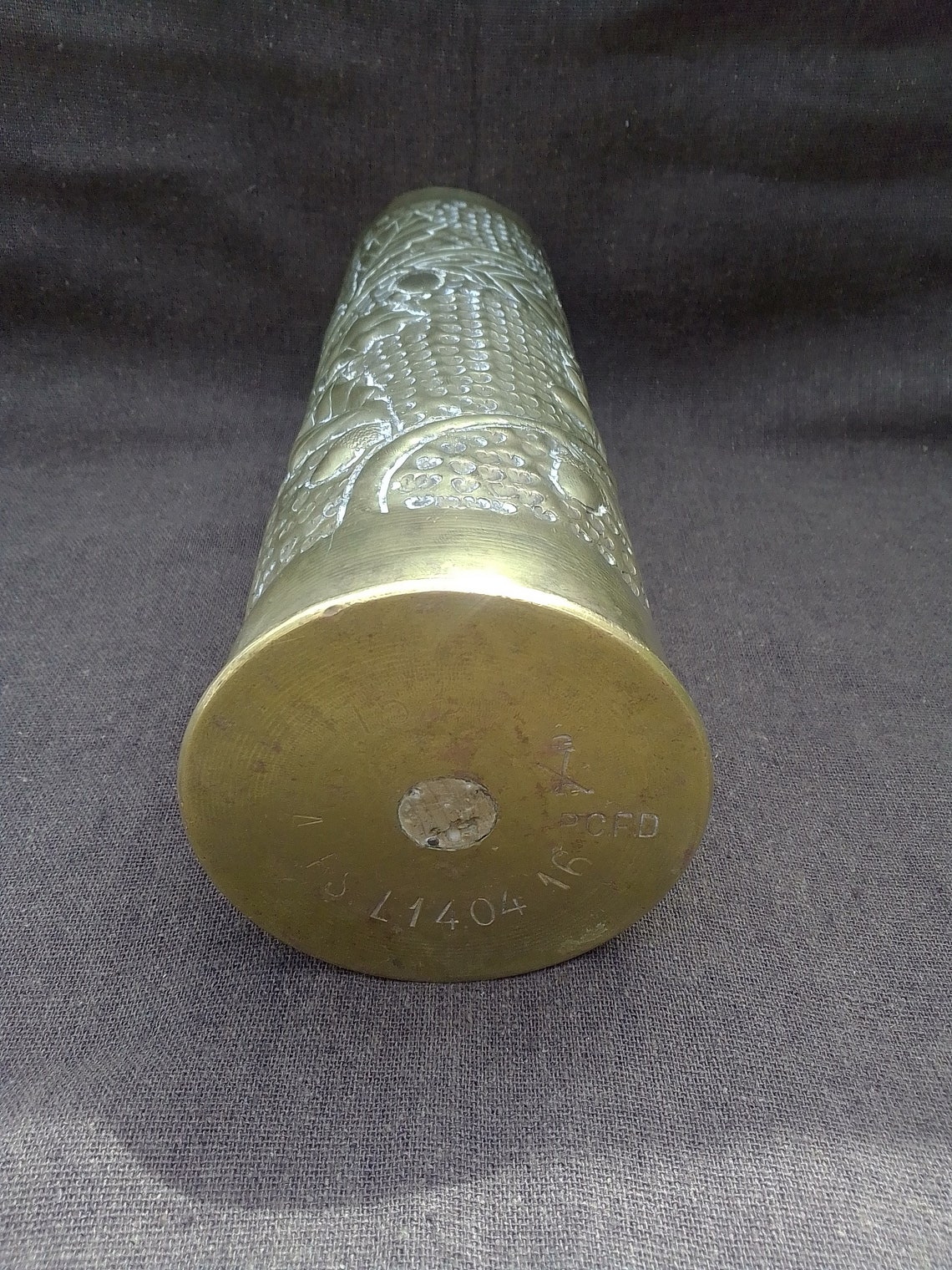 WW1 Trench Art Brass Vase 75 DE C Artillery Shell Casing Etsy