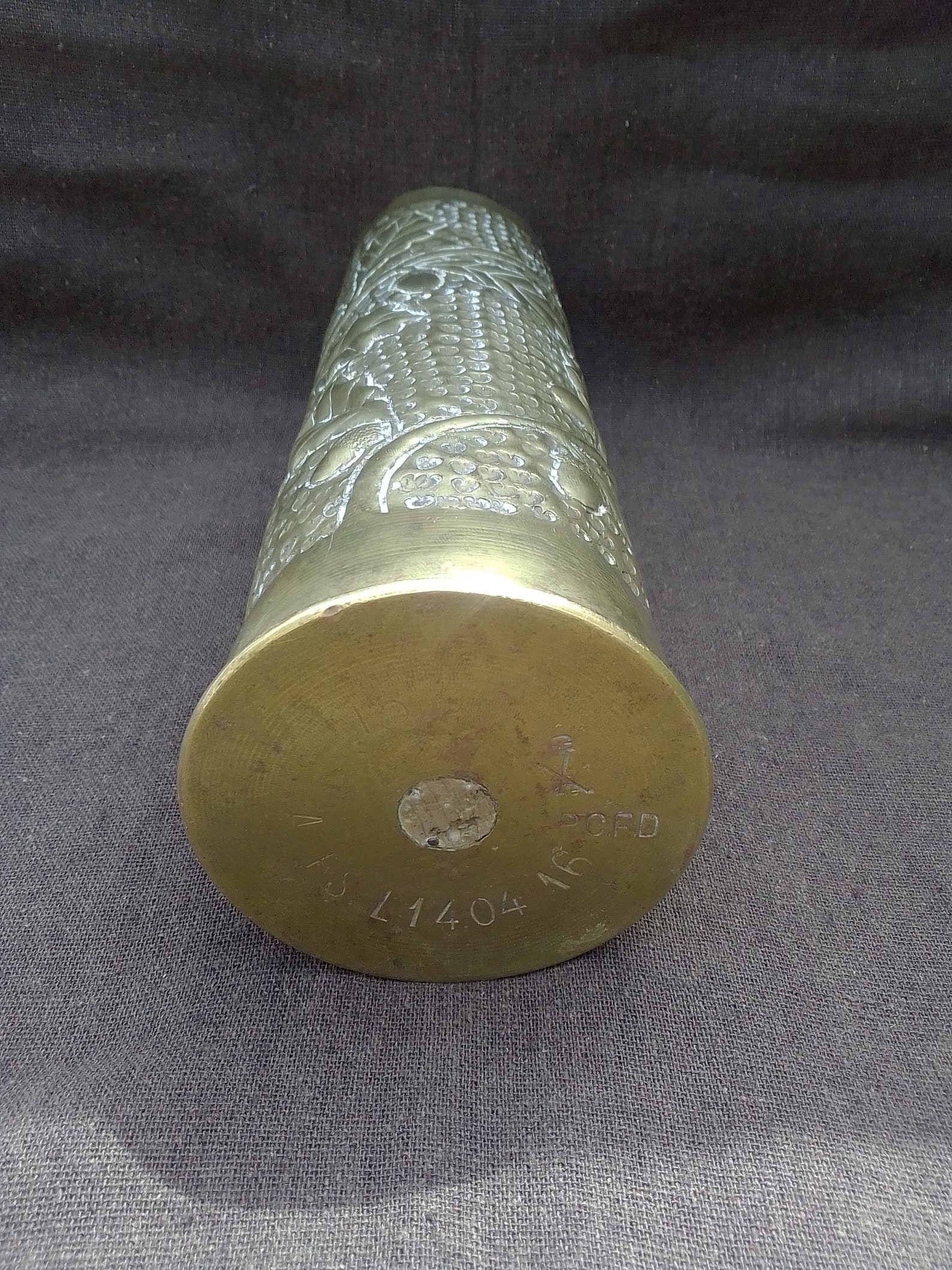 WW1 Trench Art Brass Vase 75 DE C Artillery Shell Casing Etsy