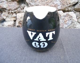 Vintage Black Vat 69 Whisky Water Jug