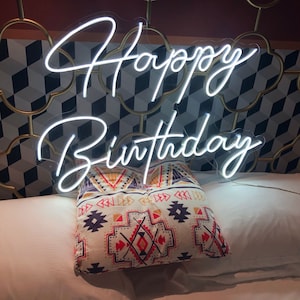 Alles Gute zum Geburtstag Neon Schild, Kindergeburtstag Party Dekor, LED Schild für Zuhause Zimmer Schlafzimmer Wanddekoration, 21. Geburtstag Event Neon