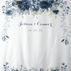 Watercolor Wedding Backdrop For Photo, Custom Wedding Tapestry for Reception, Wedding Gift