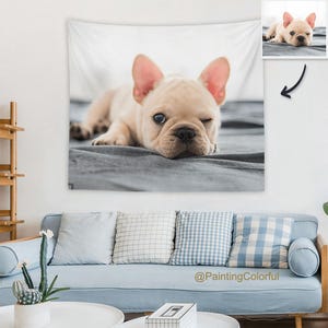 Custom Tapestry from your favorite photo, Custom Wall Decor Tapestry Art for Pet Memorial, Party Backdrop, Birthday Gift