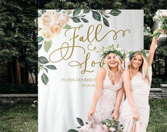 Pumpkin Fall Bridal Shower Backdrop, Fall Bridal decor, Wedding Decoration, Photo booth backdrop, Fall Wedding Backdrop for Reception