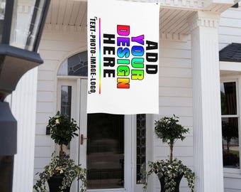 Custom Flag 3x5 ft 2x3/4x6 ft Print Image Logo Text Single 3 ply Double Sided Advertising Personalized Gift Outdoor Banner Wall Decor