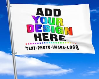Double Sided Custom Flag with your idea, photo, artwork, logo, text, Custom Polyester Flag, Event Decoration