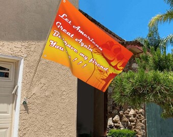 Custom Polyester Flag - Add Your Image, Logo or Text - Vibrant Full Color Print - Event Decoration