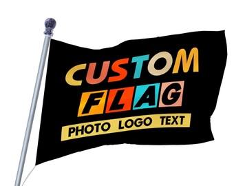 Custom Flag Printing, Any Size Flag Customization, 3x5 Double Side, Personalized Gift Printing Image Logo Text, Gift for Him