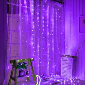 300 Light Led Curtain String Lights USB with Remote for Wedding, Party, Home, Garden, Bedroom, Outdoor, Indoor Wall Decorations. Warm White image 3
