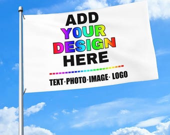 Custom Flag Rip-Proof Fabric Double-Sided Printing for Advertising Personalized Gift Event Banner Wall Decor Print Image Logo Text