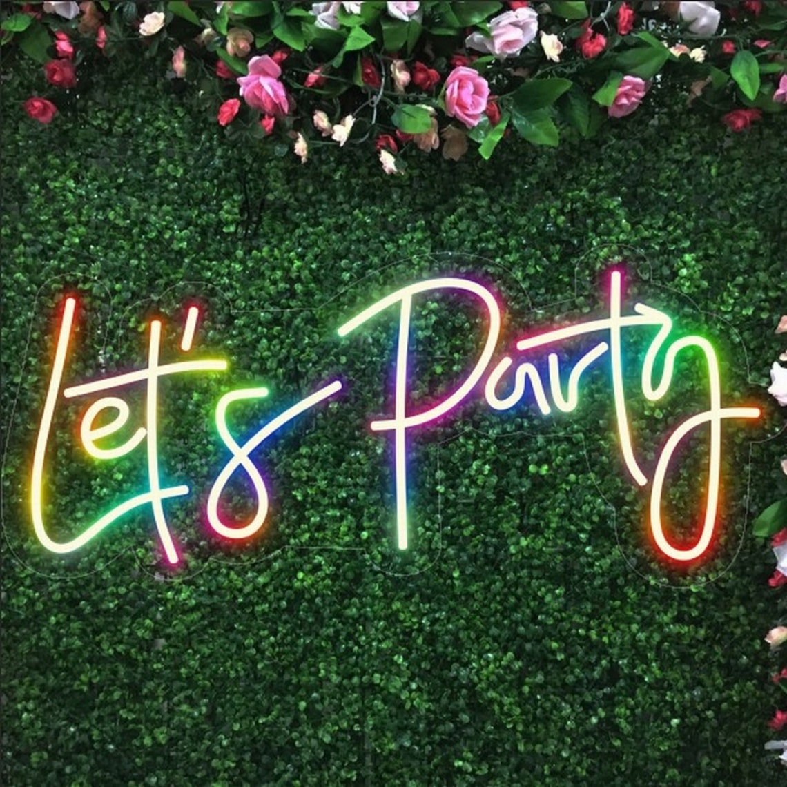 Let's party neon sign Custom Neon Sign for house neon Etsy