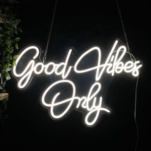 Good Vibes Only Neon Sign Flex Led Neon Light Sign Custom Led Neon Sign Home Room Decoration Instagram Christmas Gift Idea