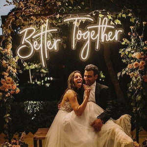 Better Together Custom Made Wedding Neon Signs ,Custom Neon Sign,diy neon sign letters, neon  bedroom, wedding sign, neon logo sign
