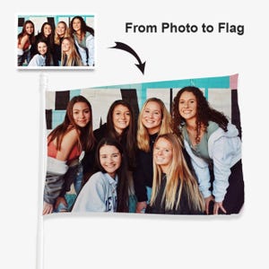 Single Double Sided Custom Flag with your idea photo artwork logo, From Photo To Flag