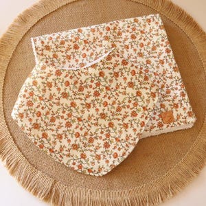 Delilah Bib & Burp Cloth | Baby Bundle Set | Handmade | Dribble Bib | Cotton | Baby Accessories | Baby Shower Gift | Australian Made