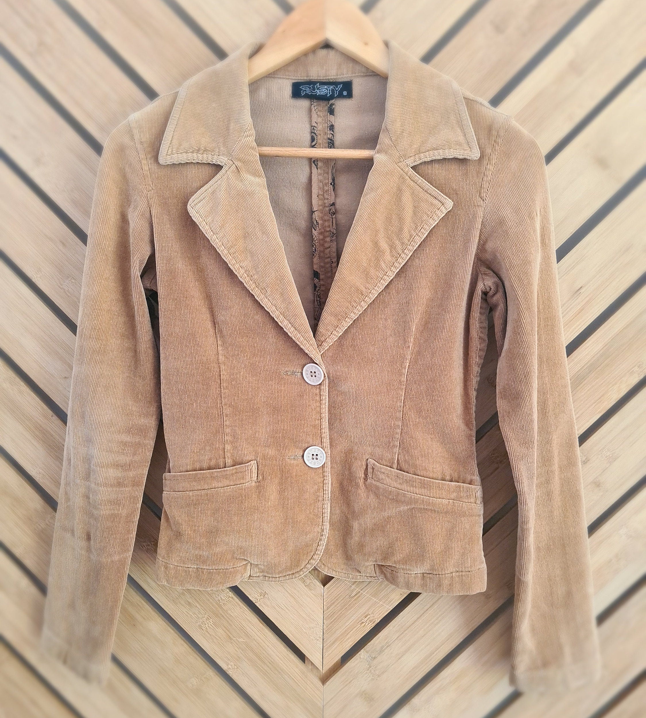 Rusty Cord Jacket Women's Preloved Clothing Size 8 - Etsy
