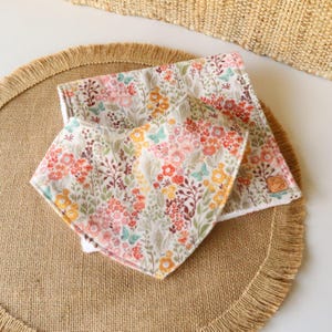 Wildflower Bib & Burp Cloth | Baby Bundle Set | Handmade | Dribble Bib Cotton | Baby Accessories | Baby Shower Gift | Australian Made