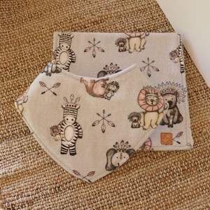 Aurora Bib & Burp Cloth | Baby Bundle Set | Handmade | Dribble Bib | Cotton | Baby Accessories | Baby Shower Gift | Australian Made