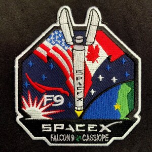 Original SpaceX Cassiope Canada Mission Patch 3.5” Iron on Sew on