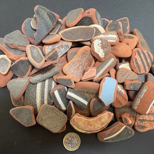 Packs of Terracotta pieces, Sea pottery tiles, Sea pottery pieces, Terracotta sea pottery, Mosaic supplies, Vintage pottery