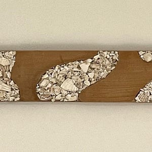Rustic wall art, Beach art, Shells, Reclaimed wood, Unique wall hanging