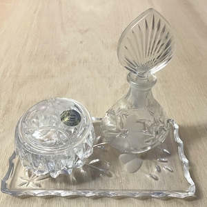 Vanity set, Dressing table set, Princess house, Perfume bottles, Vintage bottles, Scent bottles